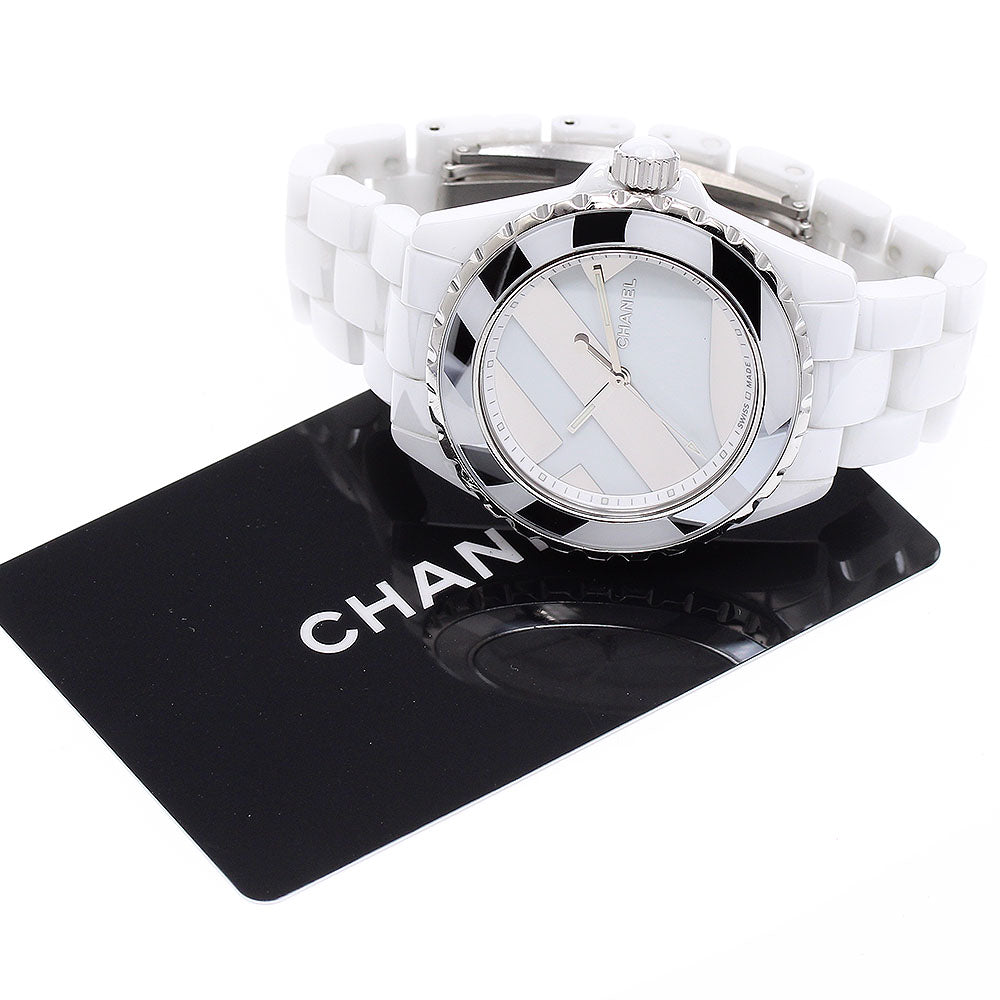 CHANEL J12 untitled H5582 1.5"" White Ceramic Automatic Men's Watch_894286