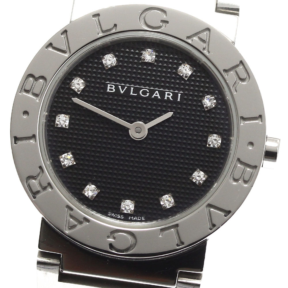 BVLGARI BVLGARIBVLGARI BBL26S 12P diamond Black Dial Quartz Ladies Watch_894291