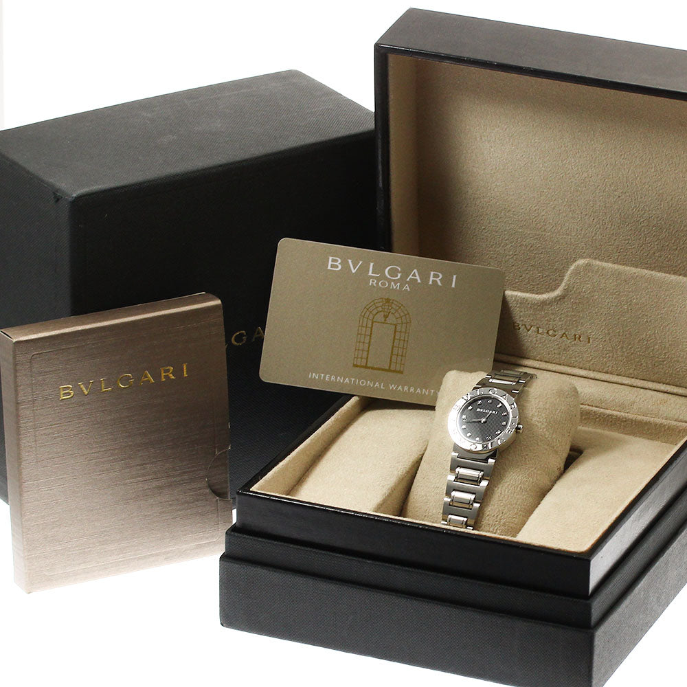 BVLGARI BVLGARIBVLGARI BBL26S 12P diamond Black Dial Quartz Ladies Watch_894291