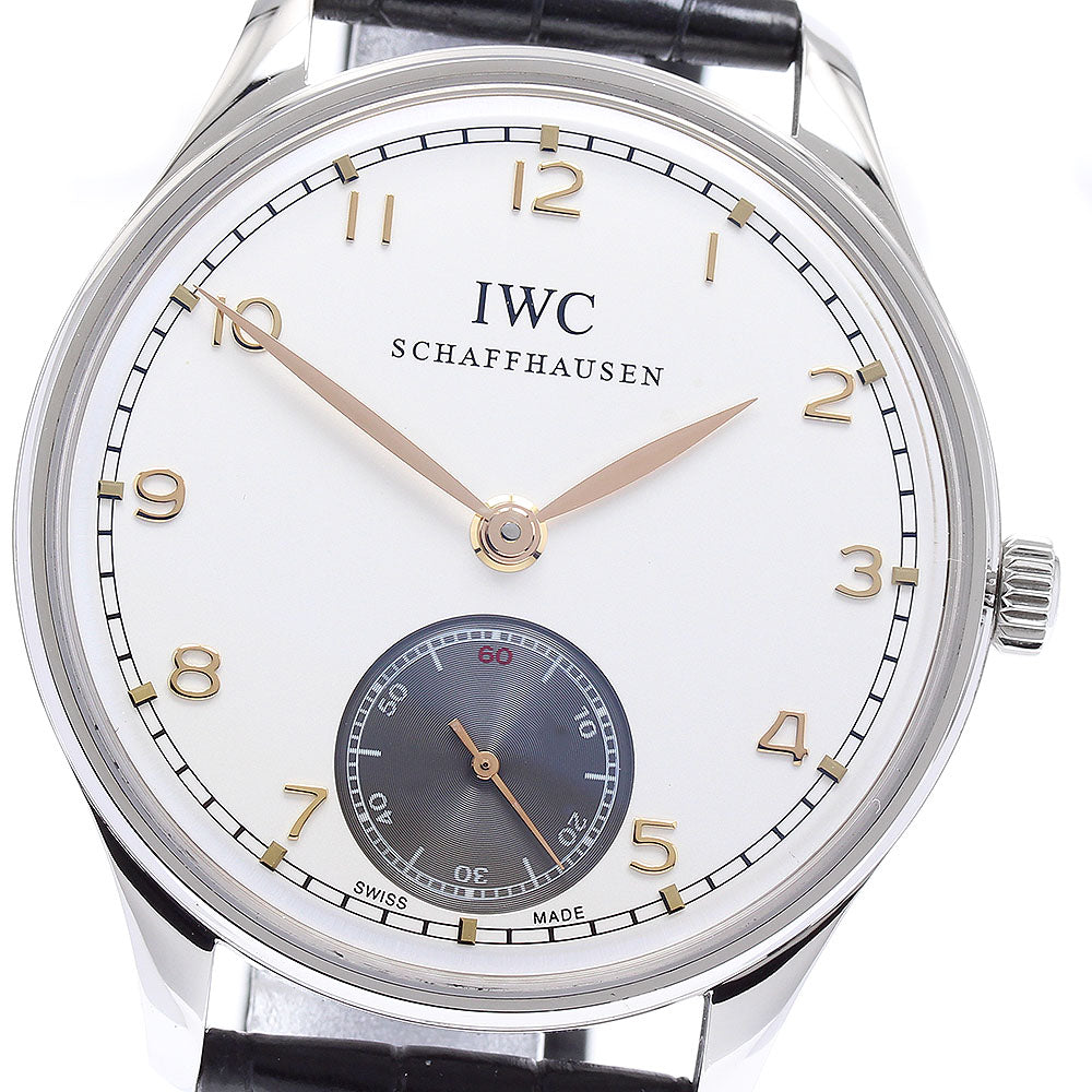 IWC SCHAFFHAUSEN Portugieser Handwind IW545405 Silver Dial Hand Winding Men's Watch_894301