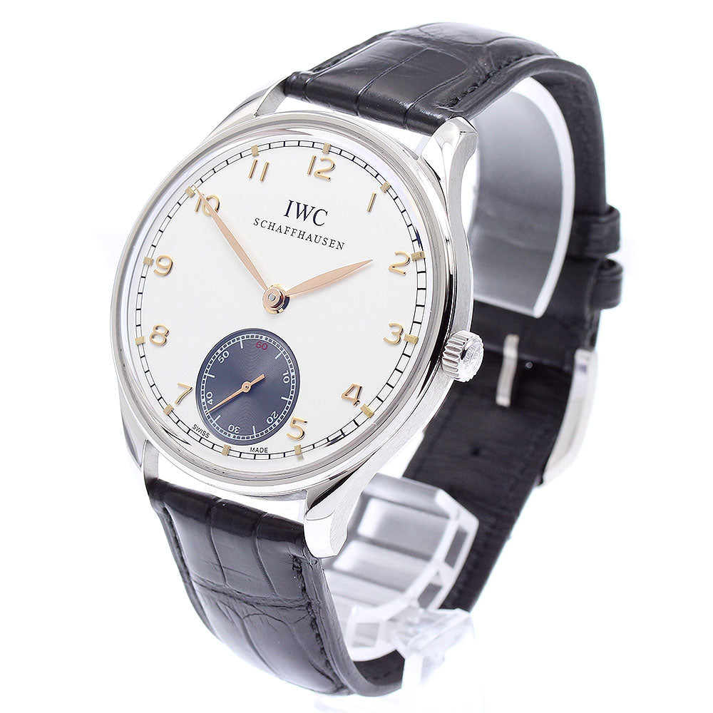 IWC SCHAFFHAUSEN Portugieser Handwind IW545405 Silver Dial Hand Winding Men's Watch_894301