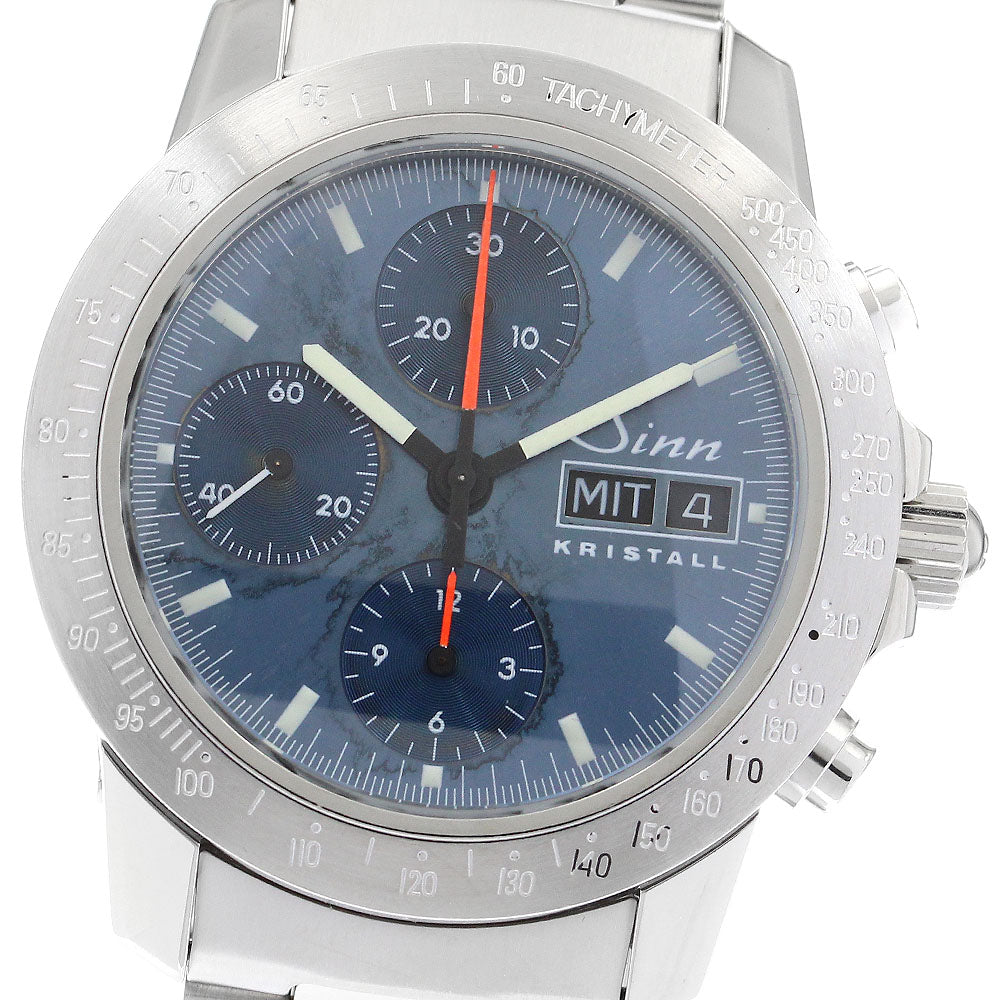 Sinn Crystal Fulda 303.KRISTALL Chronograph Day Date Limited to 1000 pieces worldwide blue Dial Automatic Men's Watch_894305
