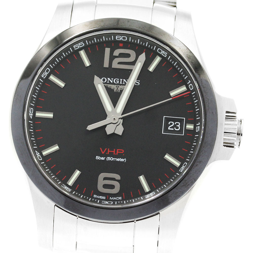 LONGINES Conquest VHP L3.719.4 Date Black Dial Quartz Men's Watch_894310