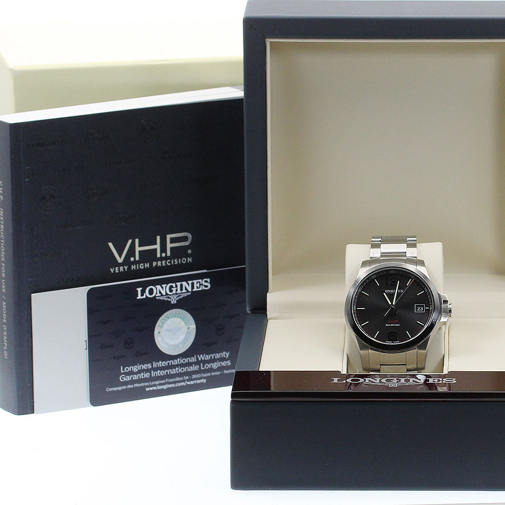 LONGINES Conquest VHP L3.719.4 Date Black Dial Quartz Men's Watch_894310