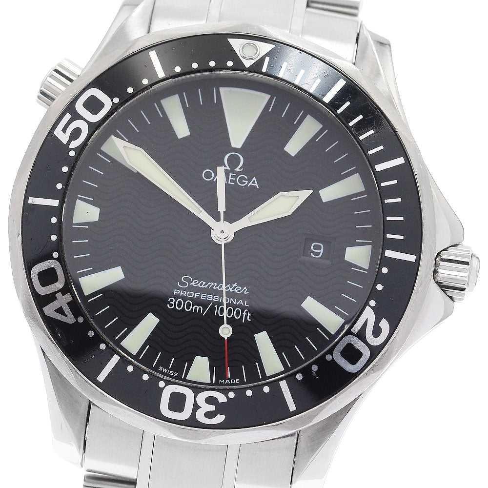 OMEGA Seamaster300 2264.50 Date black Dial Quartz Men's Watch_894316