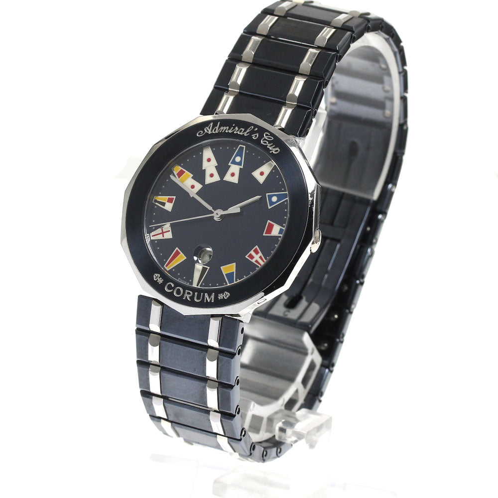 CORUM Admirals cup 99.810.30 V-550 Date Navy Dial Quartz Men's Watch_894317