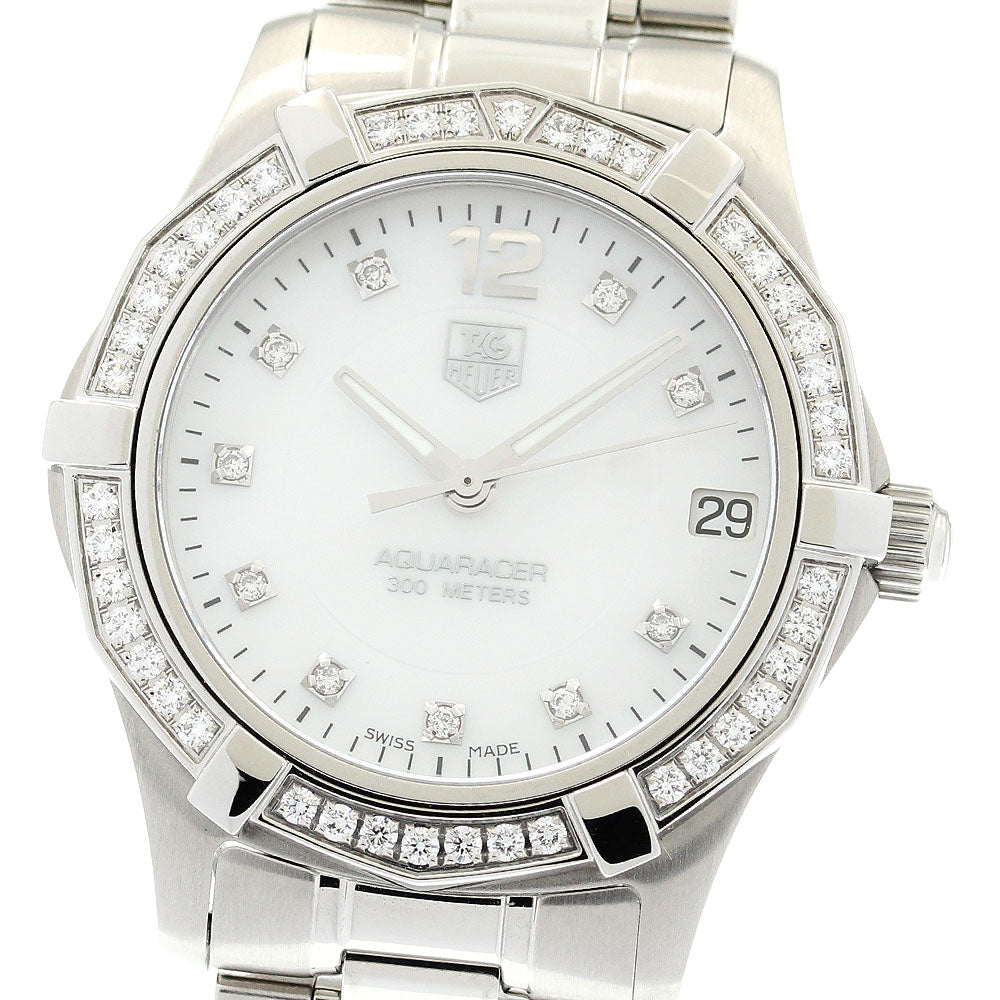 TAG HEUER Aquaracer WAF1313.BA0819 Diamond bezel 10P Quartz Ladies Watch_894318