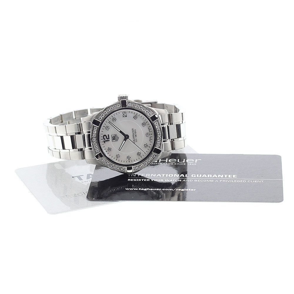 TAG HEUER Aquaracer WAF1313.BA0819 Diamond bezel 10P Quartz Ladies Watch_894318