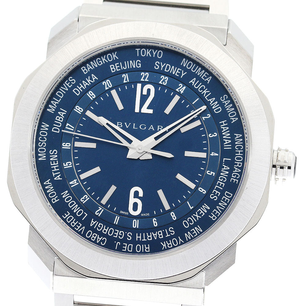 BVLGARI Octo Roma Worldtimer OC41SWT blue Dial Automatic Men's Watch_894321