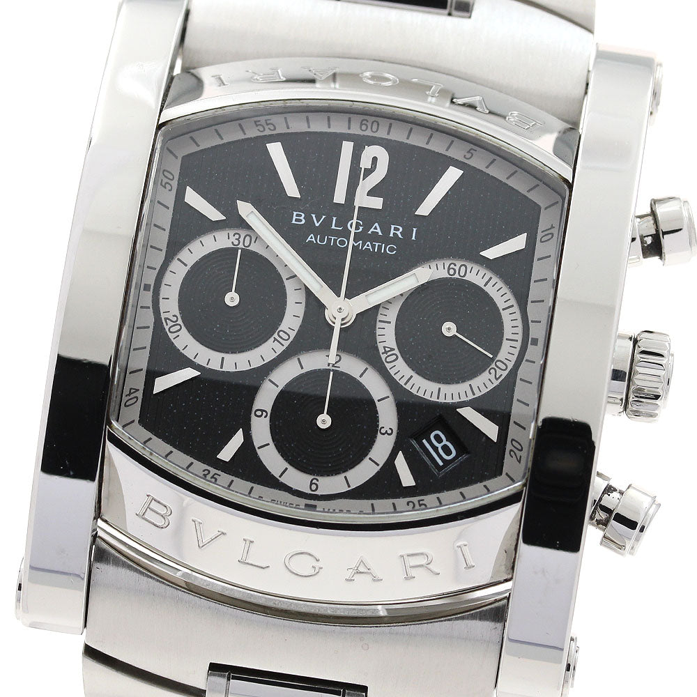 BVLGARI Assioma AA48SCH Chronograph Black Dial Automatic Men's Watch_894346