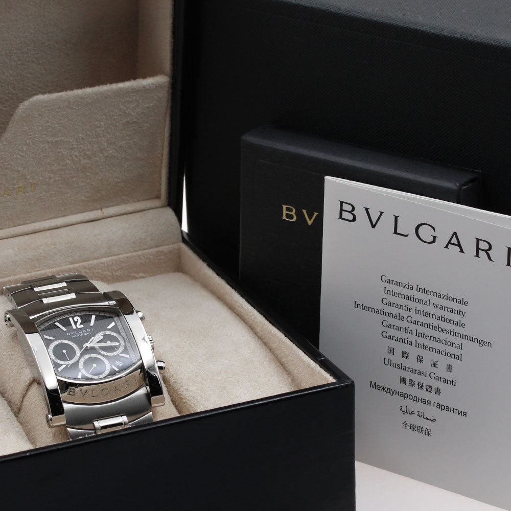BVLGARI Assioma AA48SCH Chronograph Black Dial Automatic Men's Watch_894346