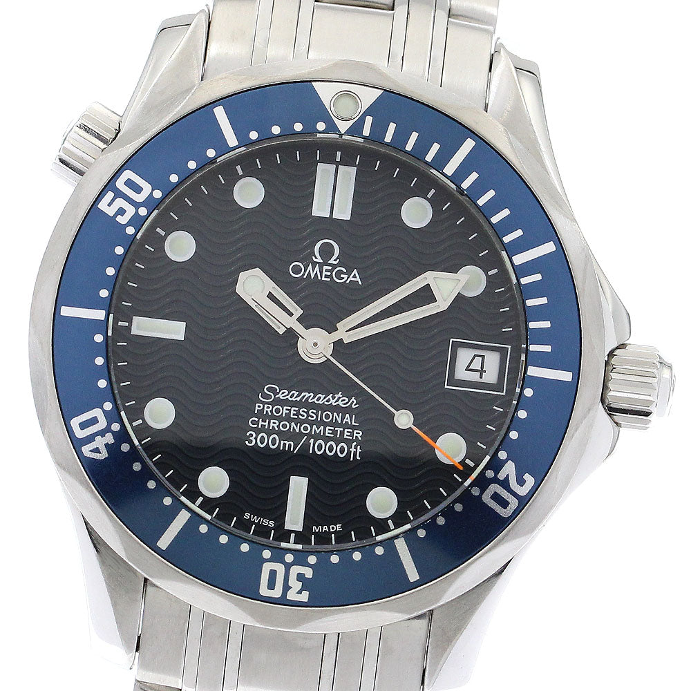 OMEGA Seamaster300 2551.80 Date Navy Dial Automatic Boy's Watch_894348