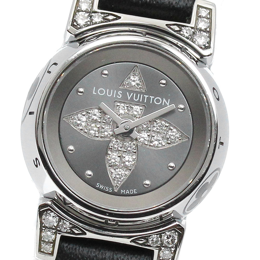 LOUIS VUITTON Tambour bijou Q151K diamond gray Dial Quartz Ladies Watch_894357