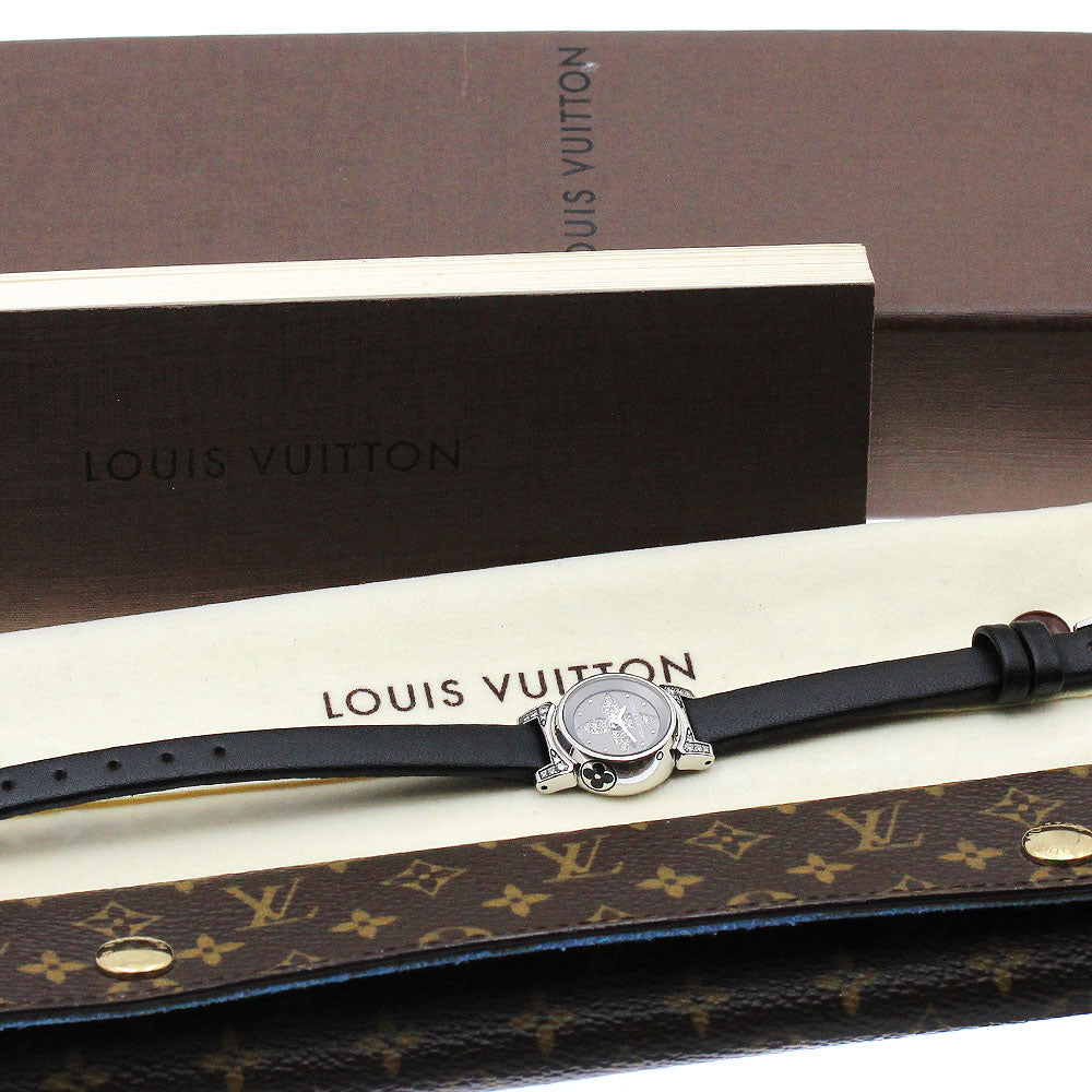 LOUIS VUITTON Tambour bijou Q151K diamond gray Dial Quartz Ladies Watch_894357