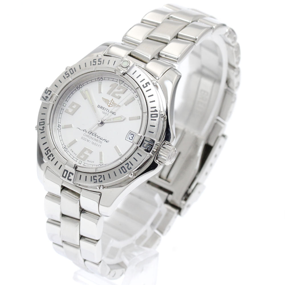 BREITLING Colt Ocean A57350 Date Silver Dial Quartz Ladies Watch_894375