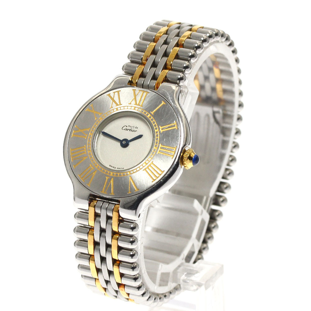 CARTIER Must21 W10051F4 Silver Dial Quartz Ladies Watch_894425