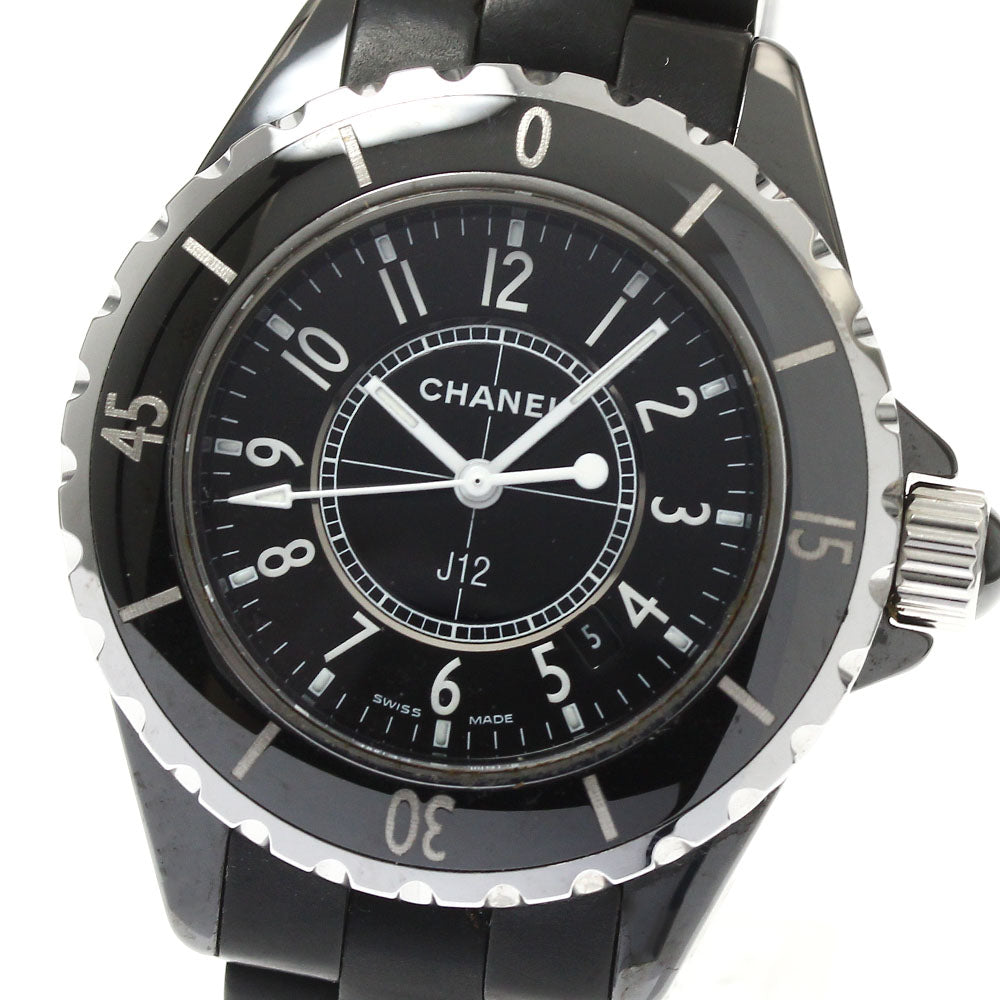 CHANEL J12 H0681 Black ceramic date black Dial Quartz Ladies Watch_894435