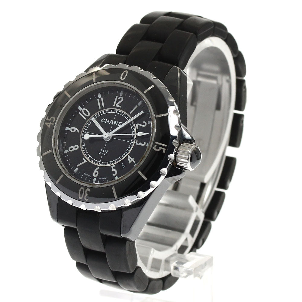 CHANEL J12 H0681 Black ceramic date black Dial Quartz Ladies Watch_894435