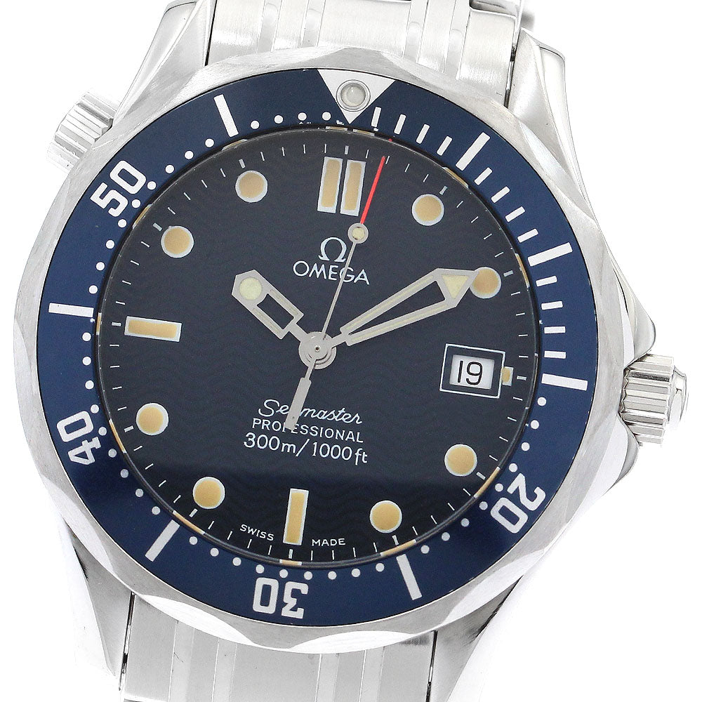 OMEGA Seamaster300 2561.80 Date Navy Dial Quartz Boy's Watch_894438