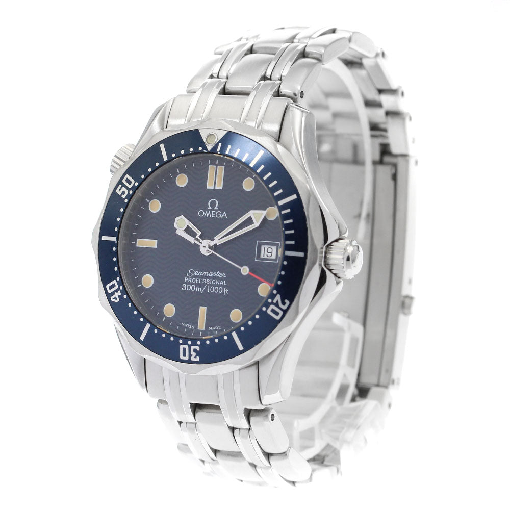 OMEGA Seamaster300 2561.80 Date Navy Dial Quartz Boy's Watch_894438