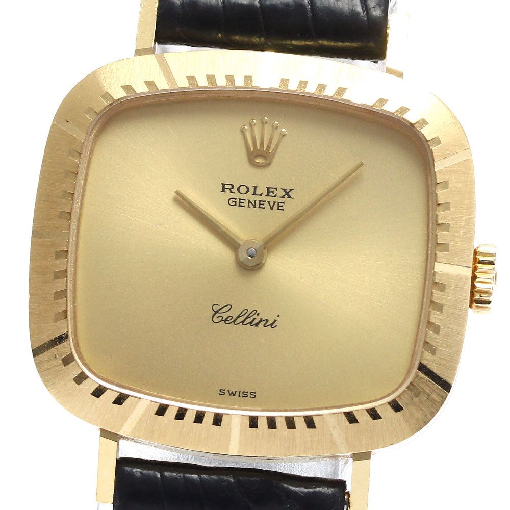 ROLEX Cellini 4082 K18YG Cal.1601 gold Dial Hand Winding Ladies Watch_894505