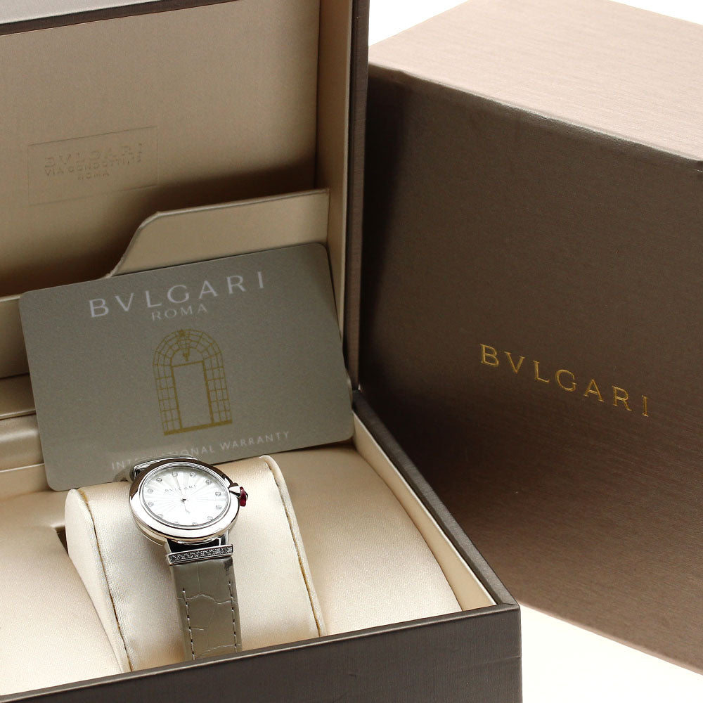 BVLGARI Le chair LU28S/103367 12P diamond White shell Dial Quartz Ladies Watch_894533