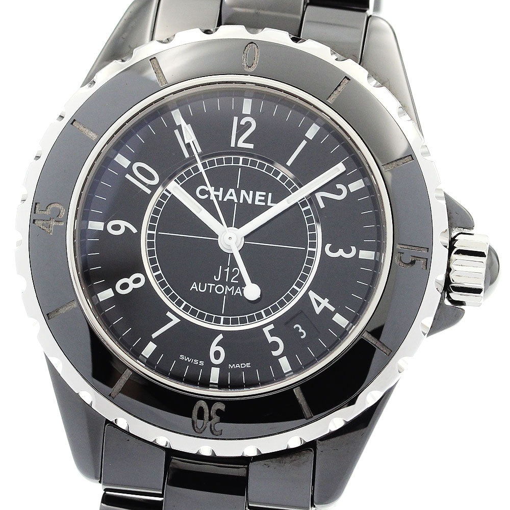 CHANEL J12 H0685 Black Ceramic 38MM Date black Dial Automatic Men's Watch_894537