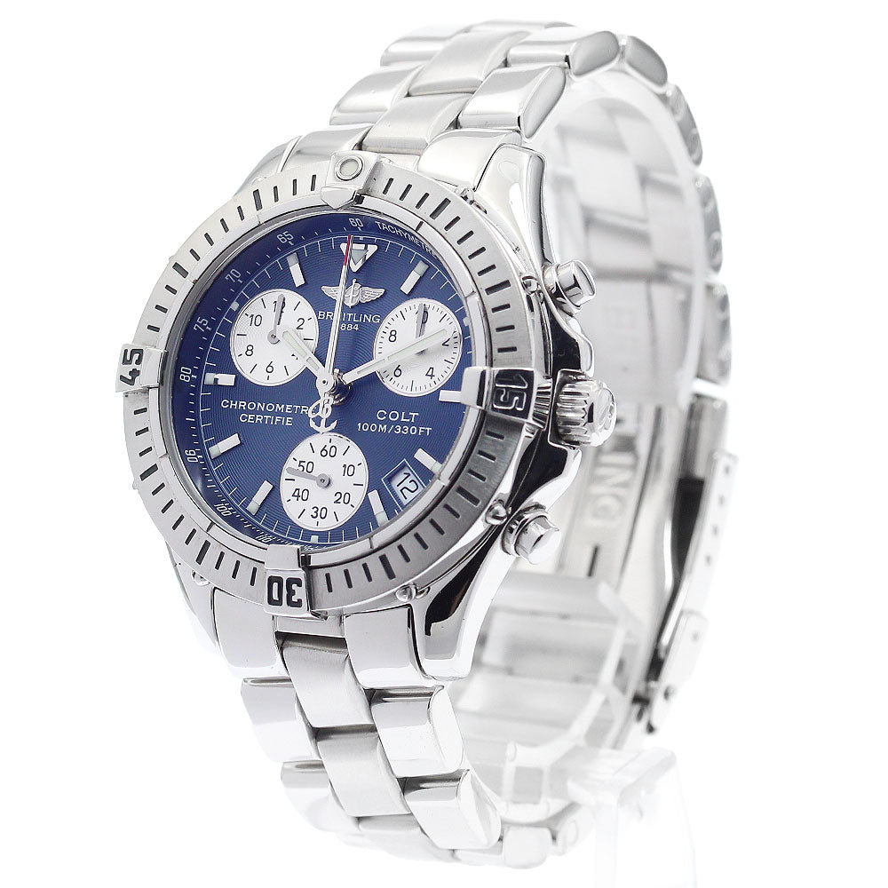 BREITLING Colt A73350 Chronograph Navy Dial Quartz Men's Watch_894543