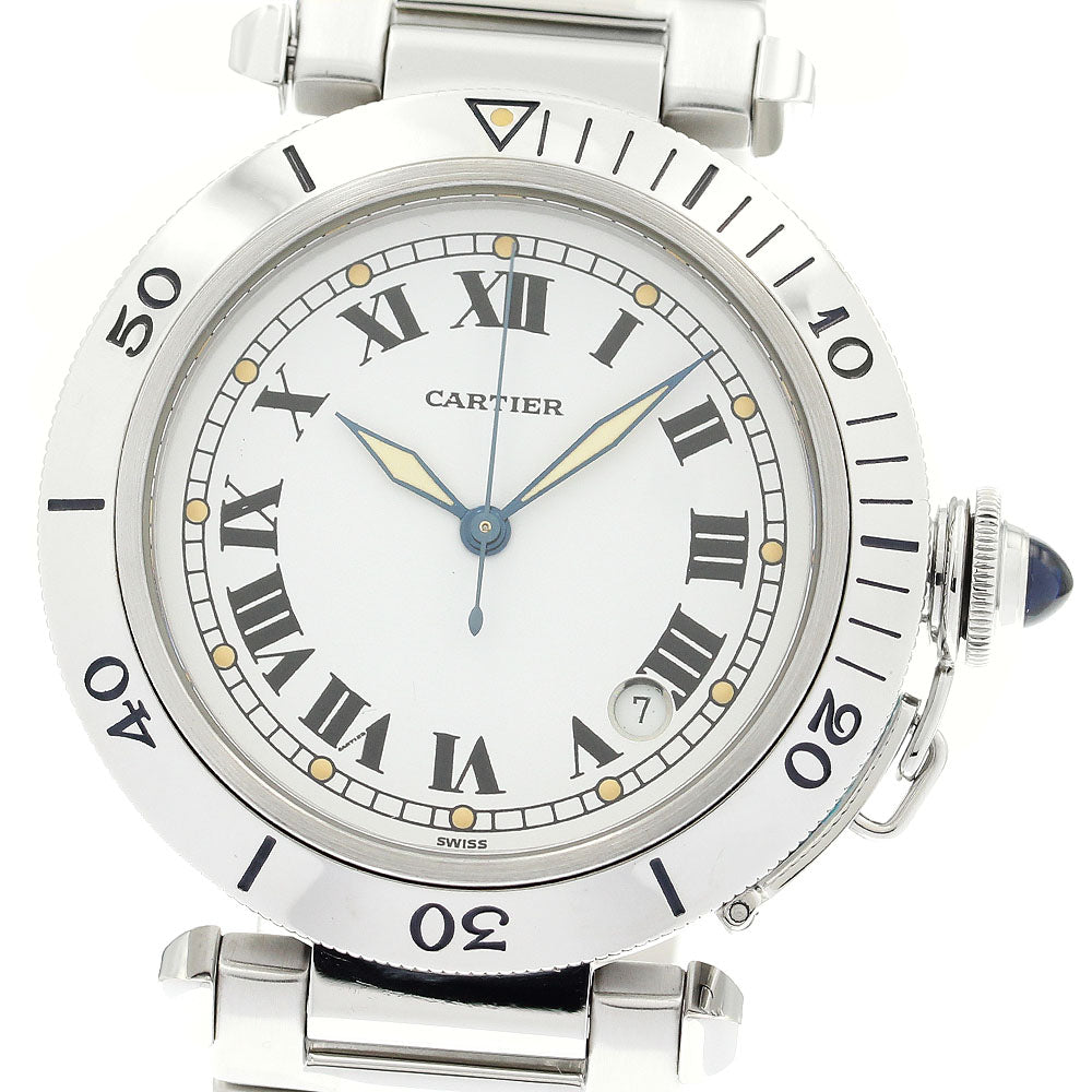 CARTIER Pasha 38 W31005H3 Roman index white Dial Automatic Men's Watch_894548
