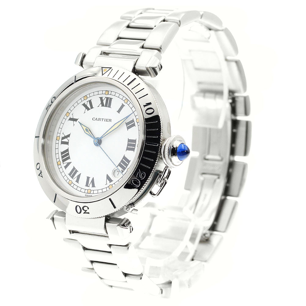 CARTIER Pasha 38 W31005H3 Roman index white Dial Automatic Men's Watch_894548