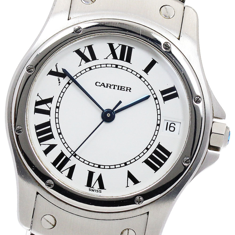 CARTIER Santos Cougar LM W20026K1 Date white Dial Automatic Men's Watch_894554