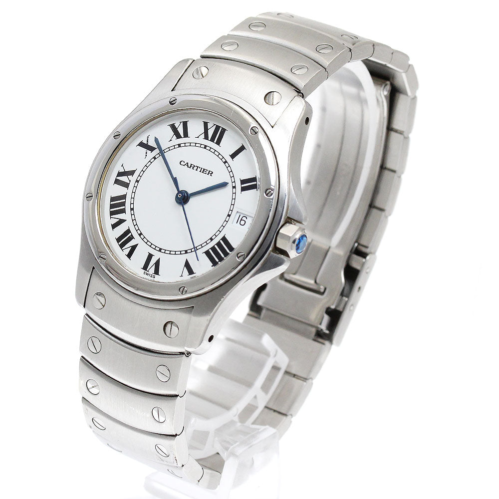 CARTIER Santos Cougar LM W20026K1 Date white Dial Automatic Men's Watch_894554