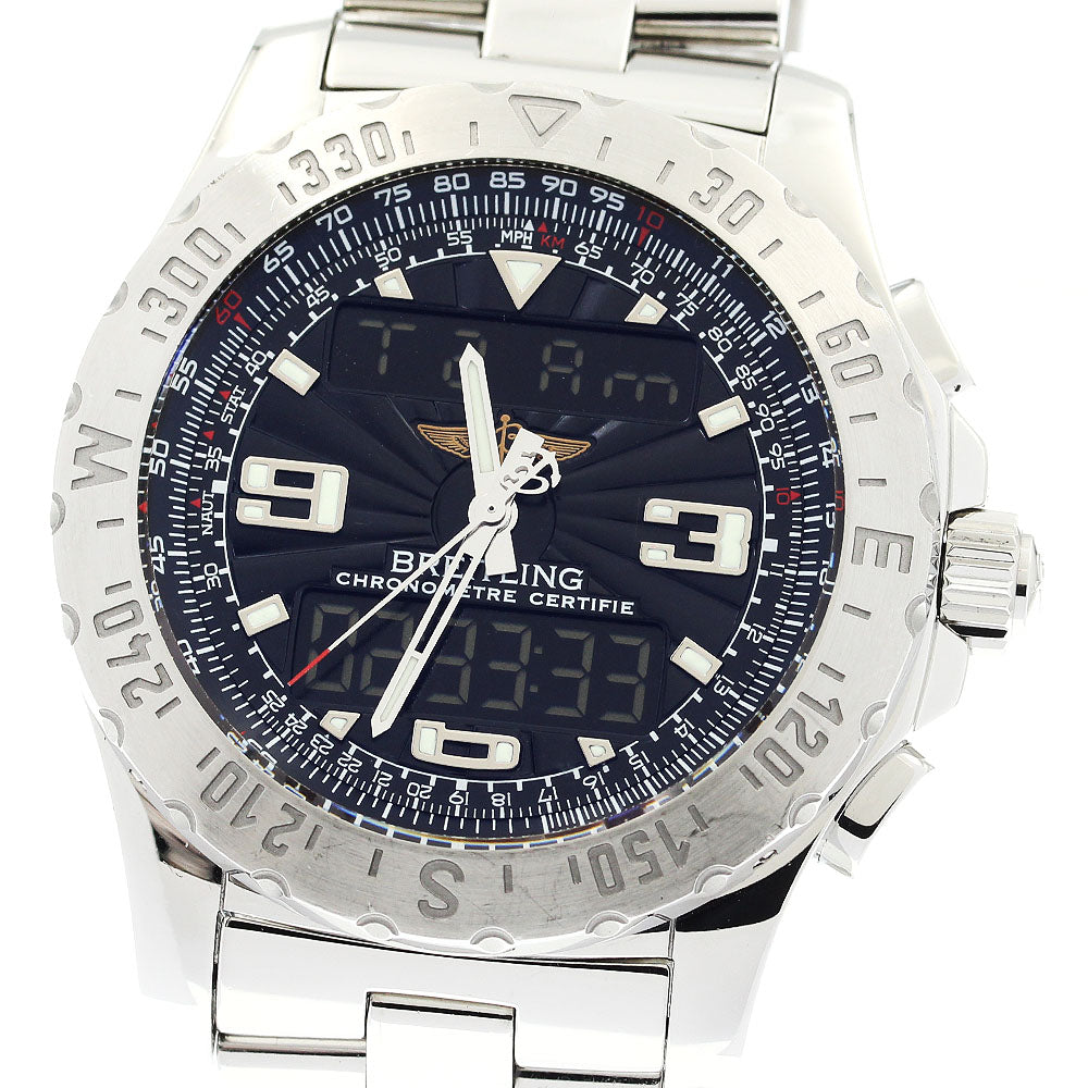 BREITLING Air wolf A78363 black Dial Quartz Men's Watch_894621