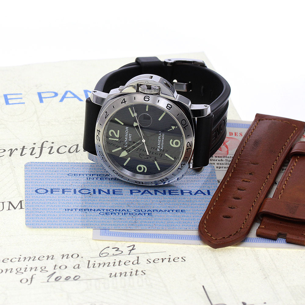 PANERAI Luminor GMT PAM00029 Date black Dial Automatic Men's Watch_894657