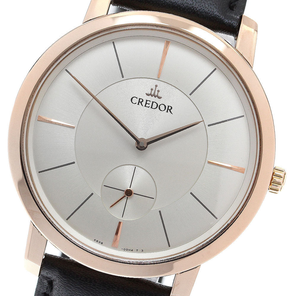 SEIKO CREDOR node GBBE980/6898-00D0 K18PG small second Hand Winding Men's_894663