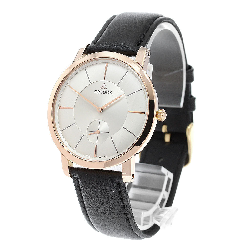 SEIKO CREDOR node GBBE980/6898-00D0 K18PG small second Hand Winding Men's_894663