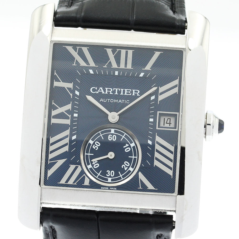 CARTIER Tank MC LM WSTA0010 Date Navy Dial Automatic Men's Watch_894680
