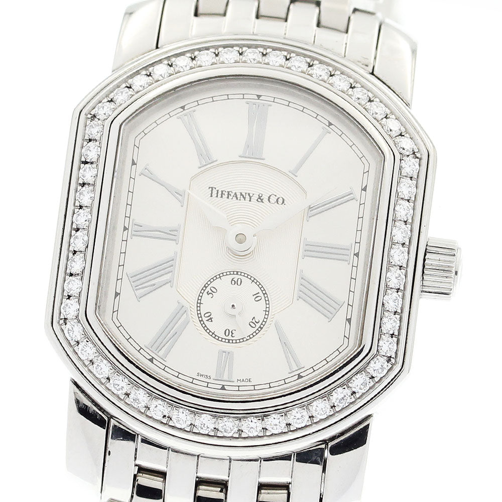 TIFFANY&Co. Mark coupe Diamond Bezel Silver Dial Quartz Ladies Watch_894689