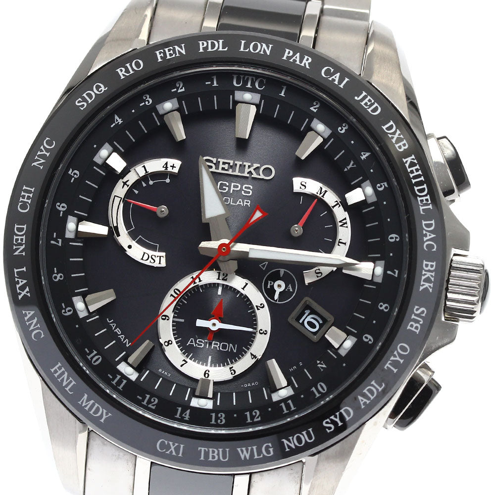 SEIKO Astron SBXB041/8X53-0AB0-2 Black Dial Solar Powered Radio Men's _894707