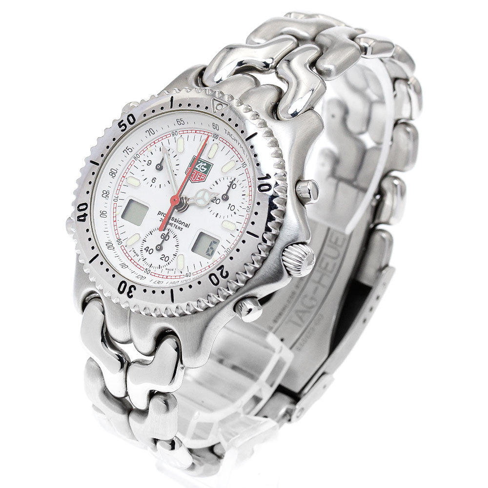 TAG HEUER S/el CG1111-0 Chronograph white Dial Quartz Men's Watch_894709