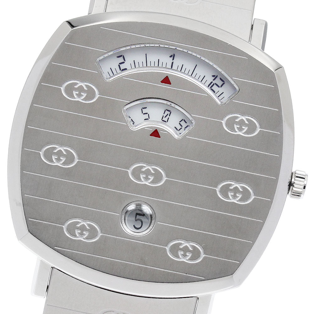 GUCCI Grip watch 157.3/YA157410 Date White Dial Quartz Men's Watch_894712