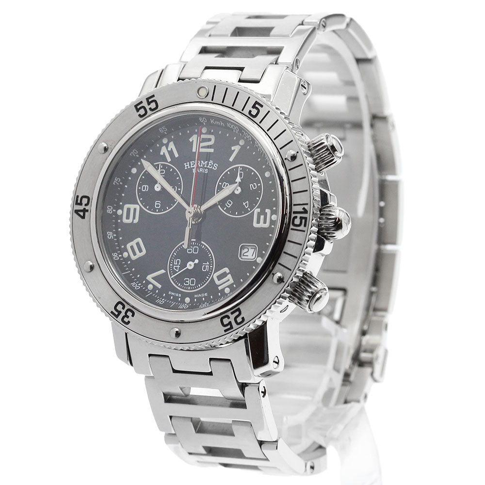 HERMES Clipper diver CL2.910 Chronograph black Dial Quartz Men's Watch_894713