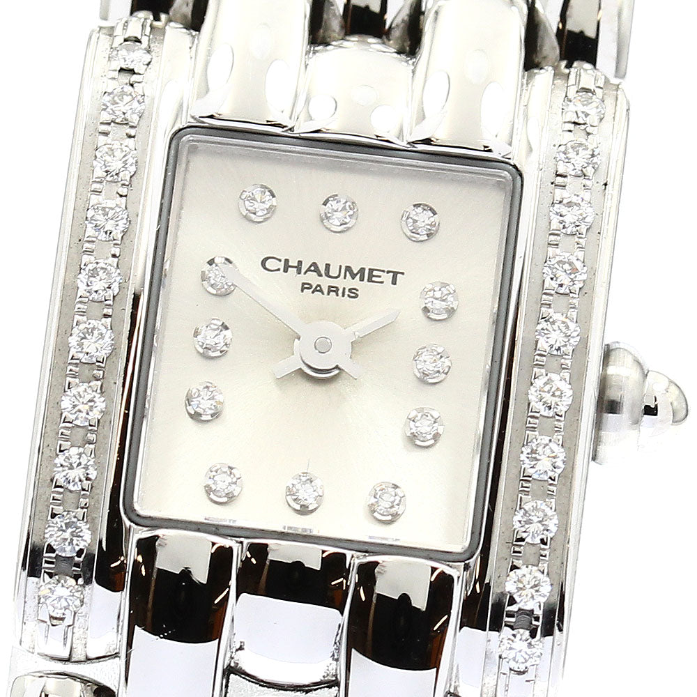 Chaumet Kesis 12P diamond side diamond bezel Silver Dial Quartz Ladies_894731