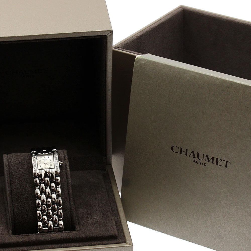 Chaumet Kesis 12P diamond side diamond bezel Silver Dial Quartz Ladies_894731