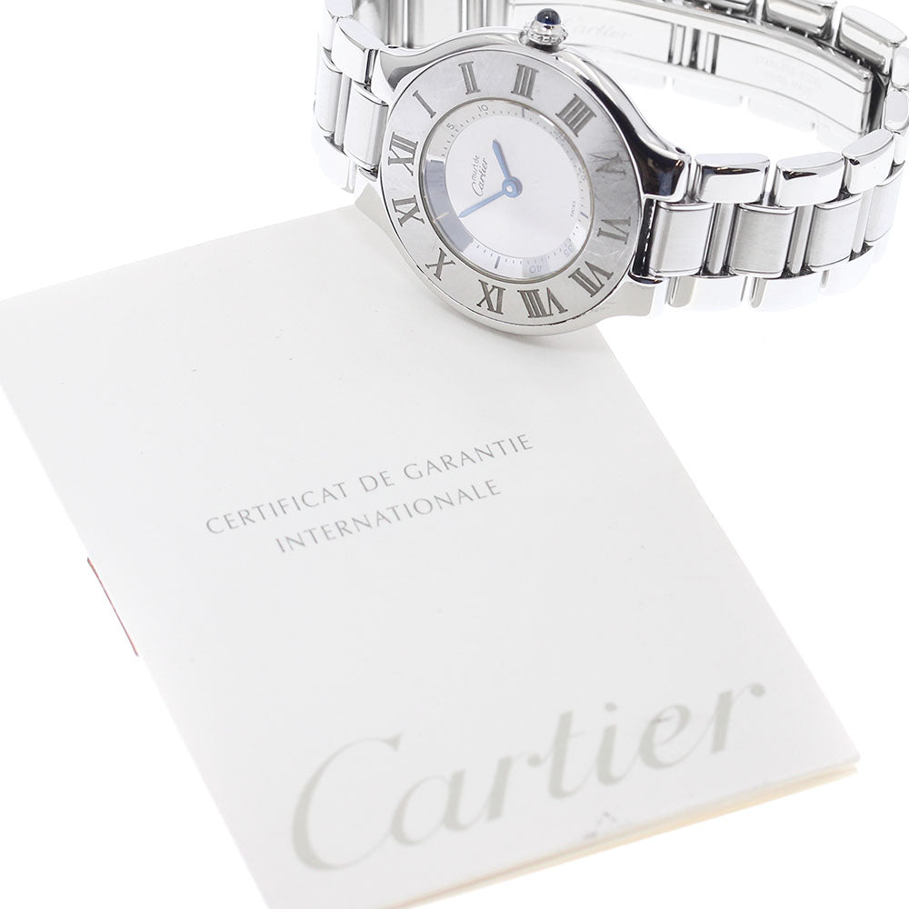 CARTIER Must21LM W10110T2 Silver Dial Quartz Boy's Watch_894737