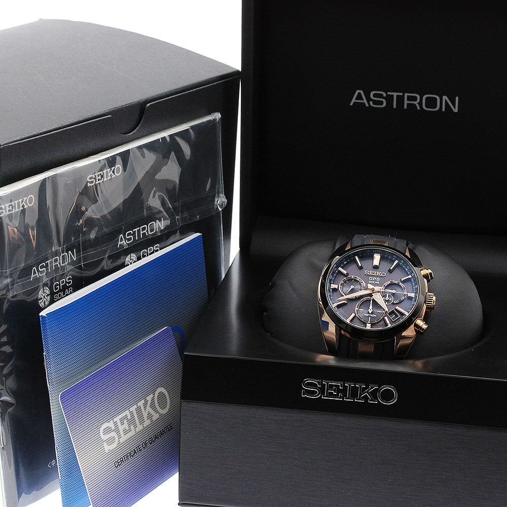 SEIKO Astron SSH024J1/5X53-0AJ0 GPS Black Dial Solar Powered Radio Men's _894738