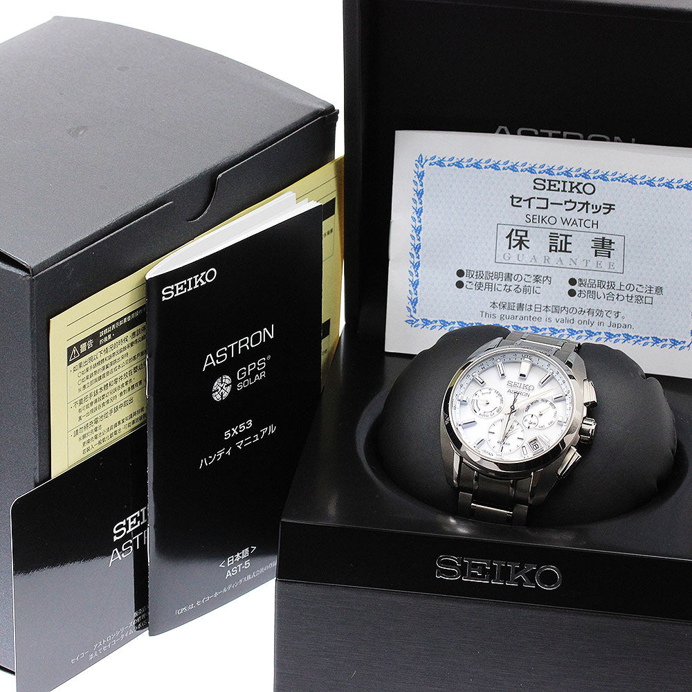 SEIKO Astron SBXC063/5X53-0AV0 GPS day-date Solar Powered Radio Men's _894740