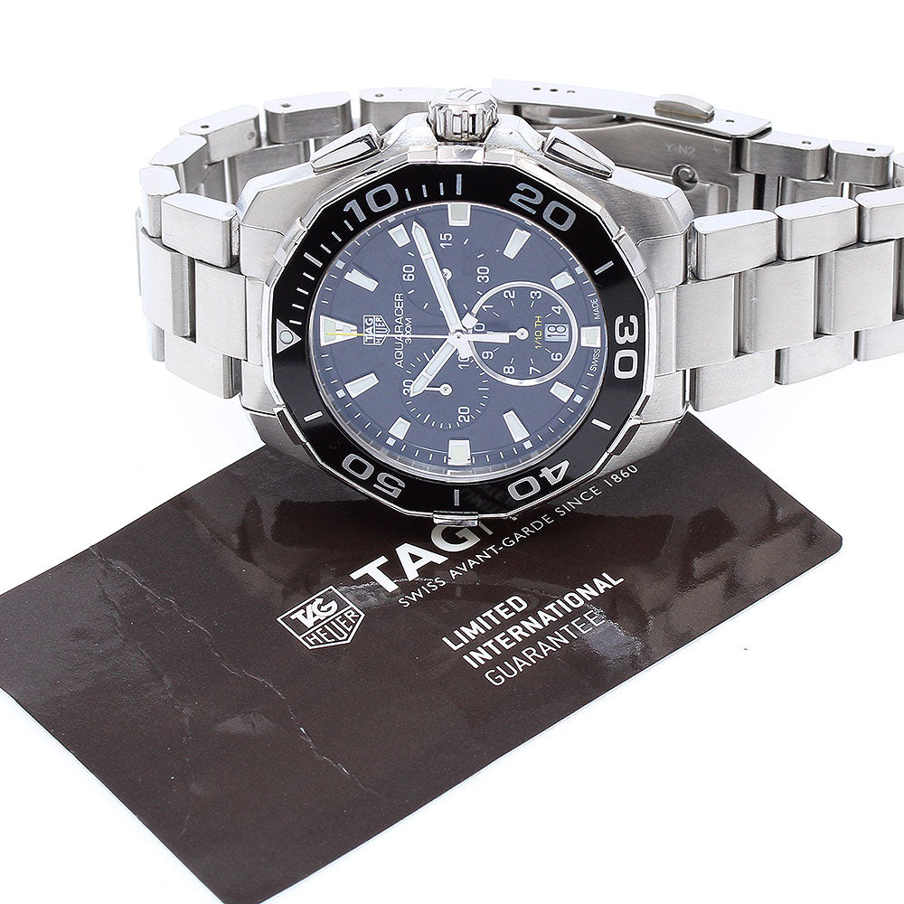 TAG HEUER Aqua racer CAY111A Chronograph black Dial Quartz Men's Watch_894742