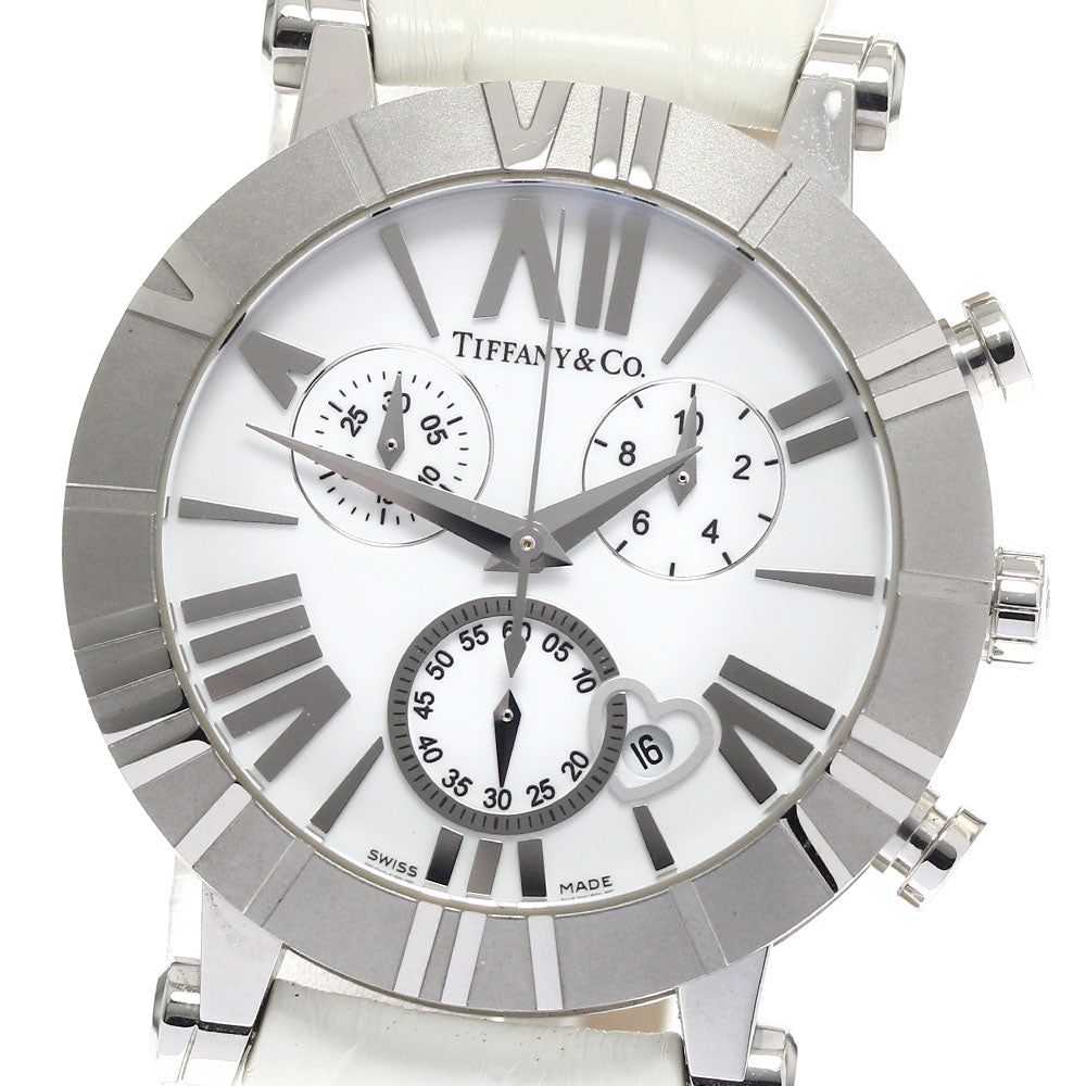 TIFFANY&Co. Atlas Z1301.32.11A20A71A Chronograph Date white Dial Quartz Ladies Watch_894745