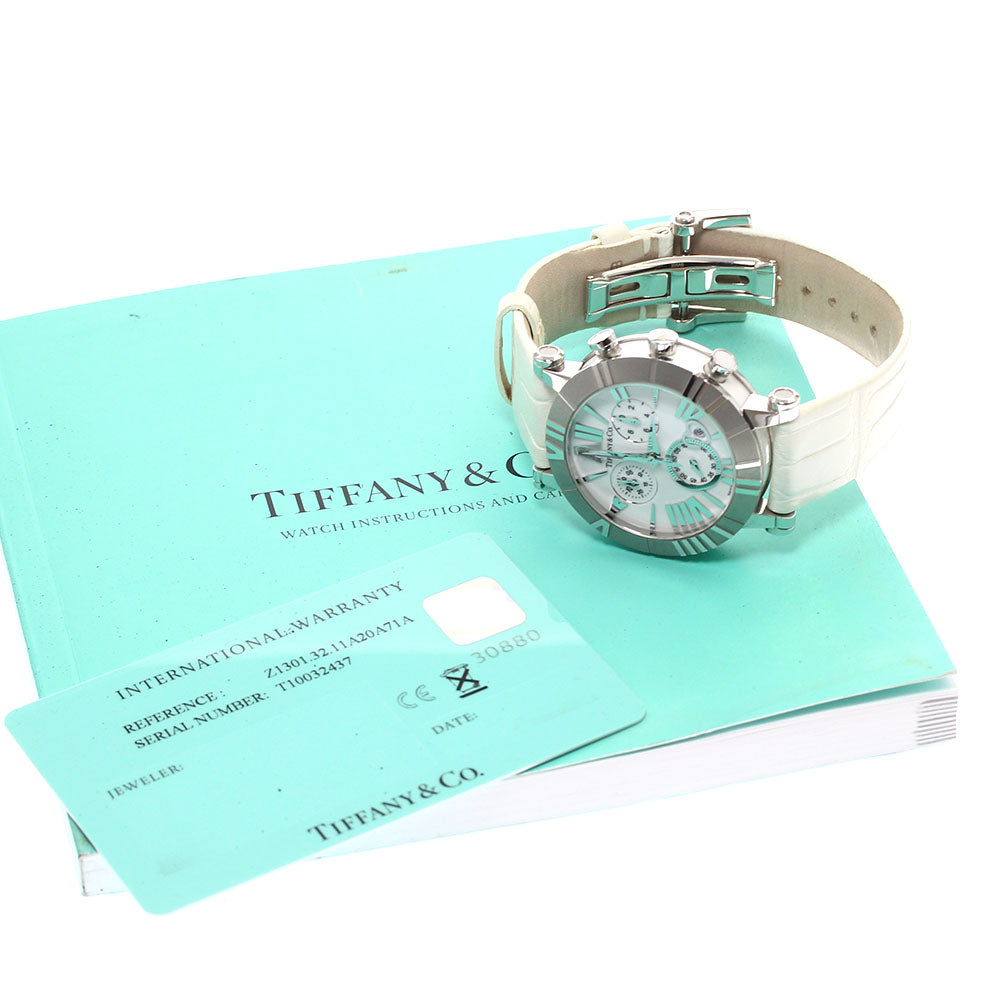 TIFFANY&Co. Atlas Z1301.32.11A20A71A Chronograph Date white Dial Quartz Ladies Watch_894745